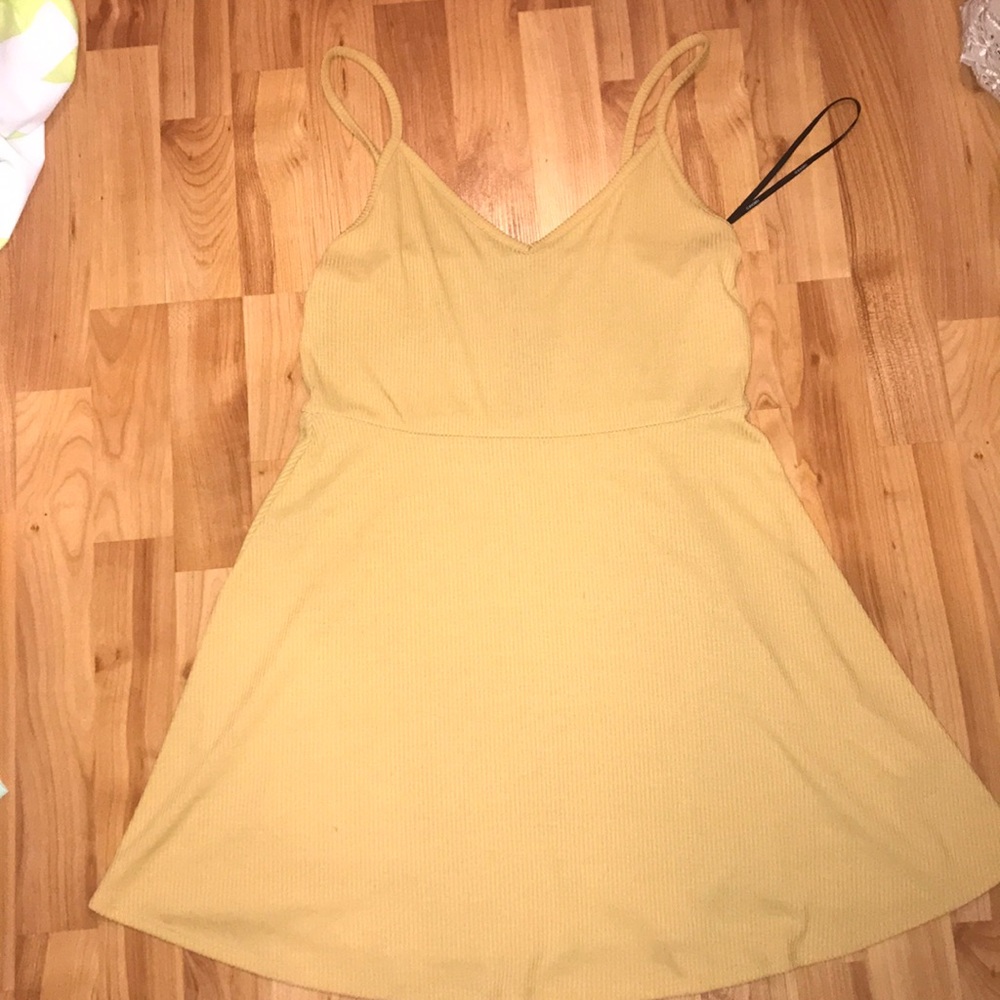 Mustard yellow skater sundress